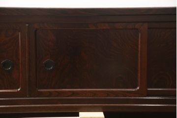 中古　志太民芸家具　脚(台輪)付きリメイク　美しい杢目が上質な和の雰囲気を演出するローチェスト(サイドボード、サイドチェスト、ローボード、和箪笥、収納箪笥、整理タンス、引き出し、テレビ台、テレビボード)(R-070429)