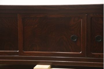 中古　志太民芸家具　脚(台輪)付きリメイク　美しい杢目が上質な和の雰囲気を演出するローチェスト(サイドボード、サイドチェスト、ローボード、和箪笥、収納箪笥、整理タンス、引き出し、テレビ台、テレビボード)(R-070429)