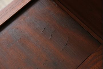 和製ビンテージ　高級工芸家具　総欅(ケヤキ)材　古金具リメイク　職人手作り　小振りな階段箪笥(階段タンス、収納たんす、和箪笥、時代箪笥、引き出し、ヴィンテージ)(R-070433)