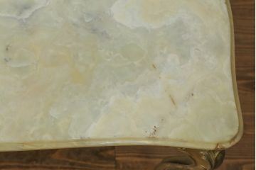 イタリアビンテージ　天板大理石　高級感ある佇まいが魅力的なセンターテーブル(リビングテーブル、ローテーブル、ヴィンテージ)(R-070436)
