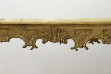 イタリアビンテージ　天板大理石　高級感ある佇まいが魅力的なセンターテーブル(リビングテーブル、ローテーブル、ヴィンテージ)(R-070436)