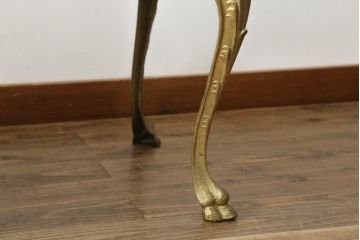 イタリアビンテージ　天板大理石　高級感ある佇まいが魅力的なセンターテーブル(リビングテーブル、ローテーブル、ヴィンテージ)(R-070436)