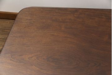 和製ビンテージ　花梨(カリン)材　ガラス天板付き　和モダンデザインのシンプルな1枚板座卓(ローテーブル、リビングテーブル、センターテーブル、一枚板、ヴィンテージ)(R-070444)