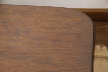 和製ビンテージ　花梨(カリン)材　ガラス天板付き　和モダンデザインのシンプルな1枚板座卓(ローテーブル、リビングテーブル、センターテーブル、一枚板、ヴィンテージ)(R-070444)