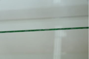 和製ビンテージ　美品　昭和レトロ　ナラ(楢)材の大振りな薄型ガラスケース　(R-070461)