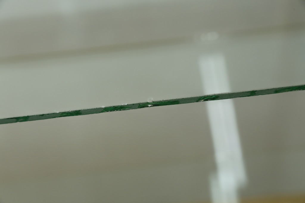 和製ビンテージ　美品　昭和レトロ　ナラ(楢)材の大振りな薄型ガラスケース　(R-070461)