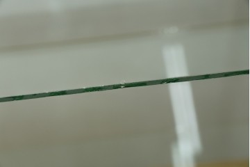 和製ビンテージ　美品　昭和レトロ　ナラ(楢)材の大振りな薄型ガラスケース　(R-070461)