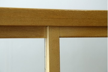 和製ビンテージ　美品　昭和レトロ　ナラ(楢)材の大振りな薄型ガラスケース　(R-070461)