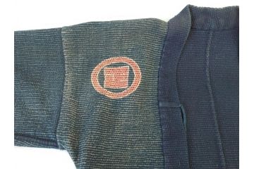 明治期　刺し子　半纏&頭巾セット(刺子、古布、消防、火消、帽子)(R-070477)