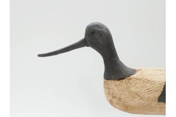 アンティーク　木彫り　鳥　つぶらな瞳が可愛らしいデコイ(置物、模型、彫刻)(R-070483)