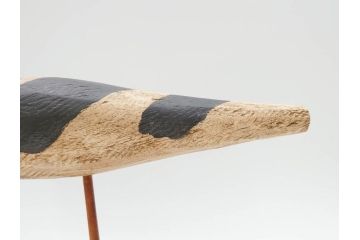 アンティーク　木彫り　鳥　つぶらな瞳が可愛らしいデコイ(置物、模型、彫刻)(R-070483)