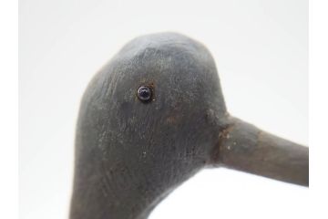 アンティーク　木彫り　鳥　つぶらな瞳が可愛らしいデコイ(置物、模型、彫刻)(R-070483)