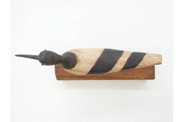 アンティーク　木彫り　鳥　つぶらな瞳が可愛らしいデコイ(置物、模型、彫刻)(R-070483)