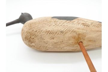 アンティーク　木彫り　鳥　つぶらな瞳が可愛らしいデコイ(置物、模型、彫刻)(R-070483)