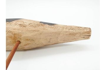アンティーク　木彫り　鳥　つぶらな瞳が可愛らしいデコイ(置物、模型、彫刻)(R-070483)