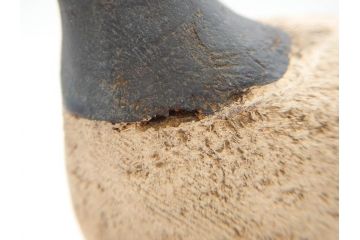 アンティーク　木彫り　鳥　つぶらな瞳が可愛らしいデコイ(置物、模型、彫刻)(R-070483)