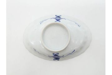 明治期　伊万里　約17cm　5.4寸　シンプルながら可愛らしい雰囲気溢れる変形皿5枚セット(和食器、和皿、花、五寸四分)(R-070486)