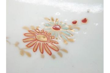 明治期　伊万里　約17cm　5.4寸　シンプルながら可愛らしい雰囲気溢れる変形皿5枚セット(和食器、和皿、花、五寸四分)(R-070486)