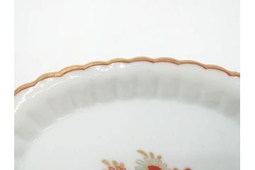 明治期　伊万里　約17cm　5.4寸　シンプルながら可愛らしい雰囲気溢れる変形皿5枚セット(和食器、和皿、花、五寸四分)(R-070487)