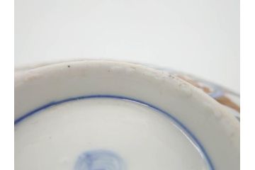 幕末〜明治期　伊万里　金彩　約14cm　4.4寸　華やかな色絵が食卓に彩を与える蓋付き茶碗3客セット(獅子、松竹、和食器、四寸四分)(R-070489)