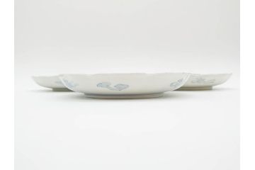 幕末期　伊万里　色絵　染付　約22cm　7寸　煌びやかな金彩が魅力的な中皿3枚セット(獅子、松竹、和食器、七寸)(R-070490)