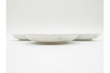 幕末期　伊万里　色絵　染付　約22cm　7寸　煌びやかな金彩が魅力的な中皿3枚セット(獅子、松竹、和食器、七寸)(R-070491)