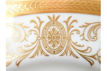イギリス　AYNSLEY(エインズレイ)　Imperial Gold(インペリアルゴールド)　上品なゴールドのデザインが素敵なプレート5枚セット(洋食器、皿)(R-070492)