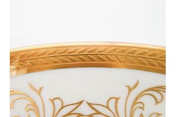 イギリス　AYNSLEY(エインズレイ)　Imperial Gold(インペリアルゴールド)　上品なゴールドのデザインが素敵なプレート5枚セット(洋食器、皿)(R-070492)