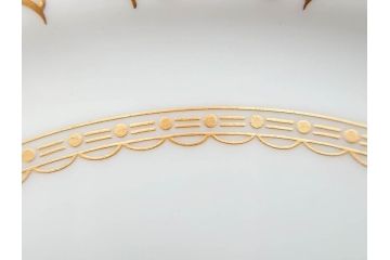 イギリス　AYNSLEY(エインズレイ)　Imperial Gold(インペリアルゴールド)　上品なゴールドのデザインが素敵なプレート5枚セット(洋食器、皿)(R-070492)