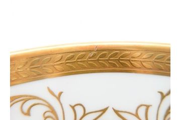 イギリス　AYNSLEY(エインズレイ)　Imperial Gold(インペリアルゴールド)　上品なゴールドのデザインが素敵なプレート5枚セット(洋食器、皿)(R-070492)