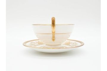 イギリス　AYNSLEY(エインズレイ)　Imperial Gold(インペリアルゴールド)　煌びやかな金の装飾が美しいカップ&ソーサー5客セット(洋食器、C&S)(R-070493)