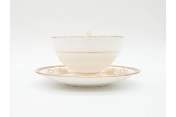 イギリス　AYNSLEY(エインズレイ)　Imperial Gold(インペリアルゴールド)　煌びやかな金の装飾が美しいカップ&ソーサー5客セット(洋食器、C&S)(R-070493)