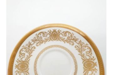 イギリス　AYNSLEY(エインズレイ)　Imperial Gold(インペリアルゴールド)　煌びやかな金の装飾が美しいカップ&ソーサー5客セット(洋食器、C&S)(R-070493)