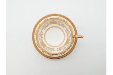 イギリス　AYNSLEY(エインズレイ)　Imperial Gold(インペリアルゴールド)　煌びやかな金の装飾が美しいカップ&ソーサー5客セット(洋食器、C&S)(R-070493)