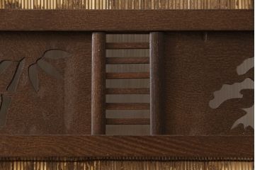 和製ビンテージ　和の趣あふれる4連衝立て(衝い立て、パーテーション、つい立て、仕切り、ヴィンテージ)(R-070521)