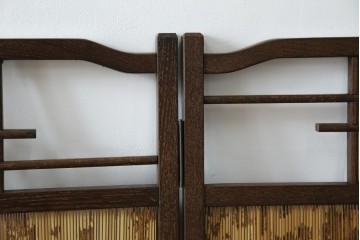 和製ビンテージ　和の趣あふれる4連衝立て　(R-070521)