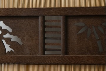 和製ビンテージ　和の趣あふれる4連衝立て　(R-070521)