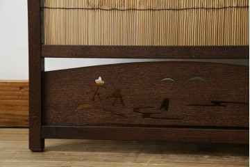 和製ビンテージ　和の趣あふれる4連衝立て　(R-070521)