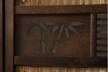 和製ビンテージ　和の趣あふれる4連衝立て　(R-070521)