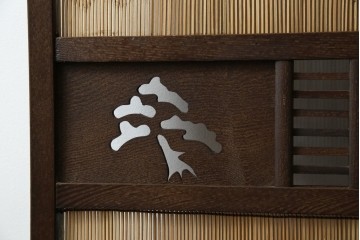 和製ビンテージ　和の趣あふれる4連衝立て　(R-070521)