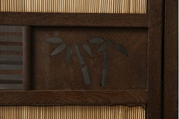 和製ビンテージ　和の趣あふれる4連衝立て　(R-070521)