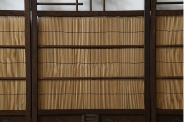 和製ビンテージ　和の趣あふれる4連衝立て　(R-070521)