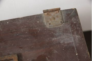 和製アンティーク　古作造り　簡素なつくりが落ち着いた雰囲気を醸し出す杉材の硯箱(掛け硯、印箱、小物収納、収納箱、小引き出し)(R-070531)