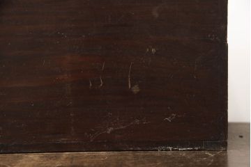 和製アンティーク　古作造り　簡素なつくりが落ち着いた雰囲気を醸し出す杉材の硯箱(掛け硯、印箱、小物収納、収納箱、小引き出し)(R-070531)