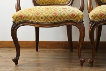 アメリカビンテージ　アメリカ輸入モデル　DREXEL HERITAGE(ドレクセルヘリテイジ)　Touraine(ツーレイン)　くつろぎの時間を演出するアームチェア2脚セット(椅子、イス、ダイニングチェア、ヴィンテージ)(R-070535)