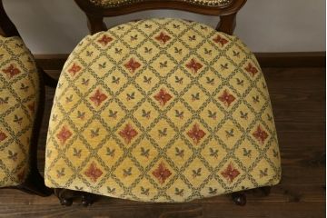アメリカビンテージ　アメリカ輸入モデル　DREXEL HERITAGE(ドレクセルヘリテイジ)　Touraine(ツーレイン)　くつろぎの時間を演出するチェア2脚セット(椅子、イス、ダイニングチェア、ヴィンテージ)(R-070536)
