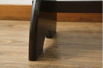 中古　美品　松本民芸家具　深みのある色合いが美しいスツールテーブル(ベンチ、長椅子、板座チェア、椅子、イス)(定価約14万円)(R-070539)