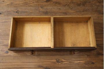 和製ビンテージ　国産　職人手作り　シックで落ち着いた佇まいが魅力的な民芸下駄箱(シューズラック、靴箱、玄関収納、玄関棚、戸棚、キャビネット、ヴィンテージ)(R-070542)
