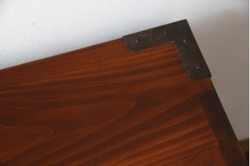 和製アンティーク　明治期　美品!!　上手物!!　前面欅(ケヤキ)材　玉杢がアクセントの庄内箪笥ローボード(時代箪笥、整理たんす、収納タンス、引き出し、衣装箪笥、ローチェスト、テレビ台、テレビボード)(R-070578)