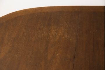 ビンテージ家具　アメリカ輸入モデル　DREXEL HERITAGE(ドレクセルヘリテイジ)　Touraine(ツーレイン)　滑らかな曲線が優雅な印象のダイニングテーブル(エクステンションテーブル、食卓、4人掛け、6人掛け、オーバル型、ヴィンテージ)(R-070579)
